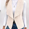 Gilet femme en peluche douce pour un layering quotidien - gilet beige tendance pour une tenue décontractée
