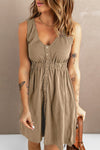 Robe chemise sans manches mini en tissu doux - look d'été décontracté pour un style sans effort