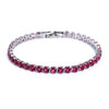 Bracelet de tennis en cristal pour femmes - finition argentée et dorée sophistiquée