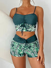 Ensemble de bikini 2 pièces pour femmes - crop top tendance et shorty