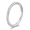 Bague de mariage en diamant - élégant anneau en argent éternel pour femmes