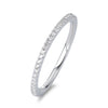 Bague de mariage en diamant - élégant anneau en argent éternel pour femmes