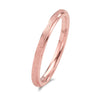Bague élégante en or rose - bandeau texturé délicat