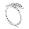 Bague en argent - design délicat en forme de feuille