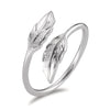 Bague en argent - design délicat en forme de feuille