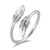 Bague en argent - design délicat en forme de feuille