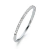 Bague en argent ornée de diamants - élégante bague de mémoire pour dames