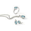 Bague en argent sterling avec topaze bleue - bague en argent pour femmes avec gemme