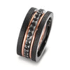 Bague en or rose - bande fine exquise pour femmes