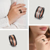 Bague en or rose - bande fine exquise pour femmes
