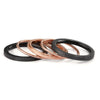 Bague en or rose - bande fine exquise pour femmes