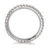 Bague éternité en argent rhodié pour femme avec zirconia