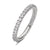 Bague éternité en argent rhodié pour femme avec zirconia