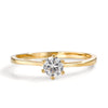 Bague solitaire en or - élégante alliance pour femmes avec zirconia
