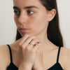 Bague solitaire en or - élégante alliance pour femmes avec zirconia