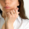 Bague tricolore - élégante alliance trois tons pour femmes