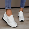 Baskets à enfiler - chaussures tendance pour femmes avec embellissements