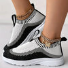 Baskets à enfiler pour femmes - chaussures de sport tricotées et
