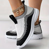 Baskets à enfiler pour femmes - chaussures de sport tricotées et