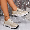 Baskets argentées pour femmes - sneakers tendance et cosy avec détail zippé
