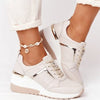 Baskets décontractées pour femmes - sneakers respirantes avec talon compensé
