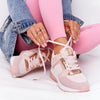 Baskets décontractées pour femmes - sneakers respirantes avec talon compensé