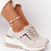 Baskets décontractées pour femmes - sneakers respirantes avec talon compensé