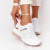 Baskets décontractées pour femmes - sneakers respirantes avec talon compensé