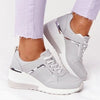 Baskets décontractées pour femmes - sneakers respirantes avec talon compensé