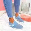 Baskets femme à enfiler - chaussures décontractées légères et respirantes