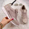 Baskets femmes - chaussures grises polyvalentes à lacets avec un excellent soutien