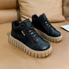 Baskets montantes pour femmes - chaussures tendance avec semelle chunky blanche