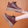 Baskets montantes pour femmes - chaussures tendance avec semelle chunky blanche
