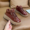 Baskets montantes pour femmes - chaussures tendance avec semelle chunky blanche