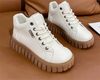 Baskets montantes pour femmes - chaussures tendance avec semelle chunky blanche