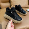 Baskets montantes pour femmes - chaussures tendance avec semelle chunky blanche