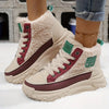 Baskets montantes pour femmes - sneakers douillets avec doublure en fausse fourrure