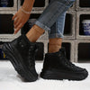 Baskets montantes pour femmes - sneakers douillets avec doublure en fausse fourrure