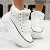 Baskets montantes pour femmes - sneakers douillets avec doublure en fausse fourrure