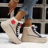 Baskets montantes pour femmes - sneakers douillets avec doublure en fausse fourrure