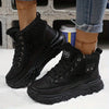Baskets montantes pour femmes - sneakers douillets avec doublure en fausse fourrure