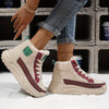 Baskets montantes pour femmes - sneakers douillets avec doublure en fausse fourrure