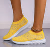 Baskets orthopédiques à enfiler - chaussures tendance pour femmes avec détails pailletés