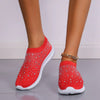 Baskets orthopédiques à enfiler - chaussures tendance pour femmes avec détails pailletés