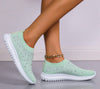 Baskets orthopédiques à enfiler - chaussures tendance pour femmes avec détails pailletés