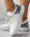 Baskets respirantes - baskets tendance avec imprimé léopard pour femmes