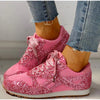 Baskets scintillantes pour femmes - chausseurs sportifs stylés et agréables