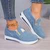 Baskets slip-on - chaussures décontractées pour femmes avec une touche de zip tendance