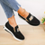 Baskets slip-on - chaussures décontractées pour femmes avec une touche de zip tendance