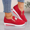 Baskets slip-on - chaussures décontractées pour femmes avec une touche de zip tendance